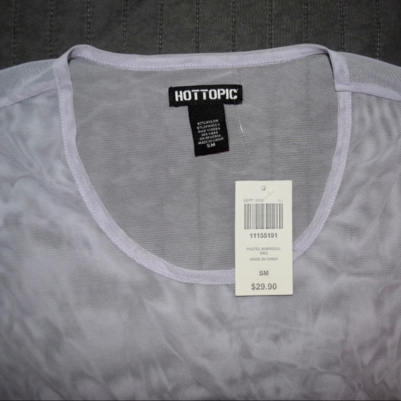 COPY - HotTopic Lavender Mesh Babydoll Dress - Picture 4 of 4